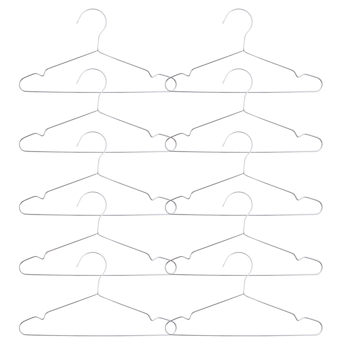 

10pcs Stainless Steel Clothes Hangers Non-Slip Heavy Duty No Edge Laundry Hanger Coat Skirt Sweater Pants Organizer Metal