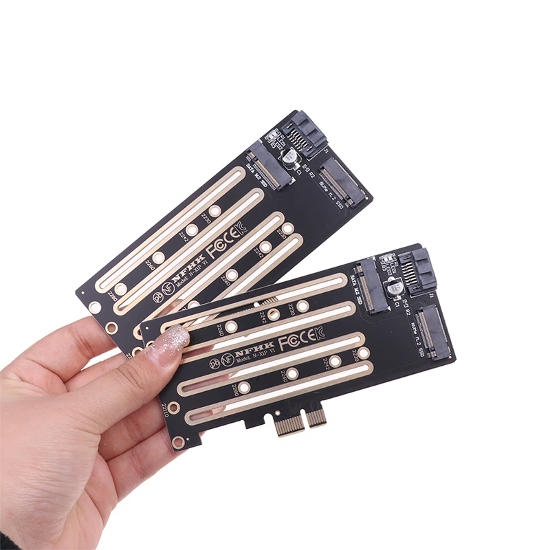 1 قطعة NVMe M.2 SSD إلى PCIe 3.0 4.0x4، SATA M.2 SSD إلى محول SATA ثنائي الغرض مع قوس