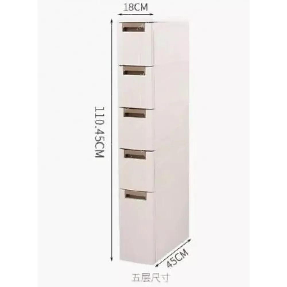 

19cm Drawer Type Slotted Storage Cabinet Kitchen Storage Cabinet Bathroom Gap Shelf Plastic Narrow Side Cabinet