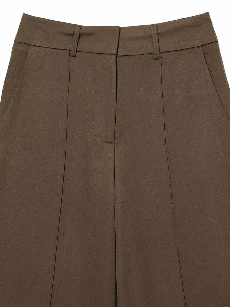Neuzugänge im europäischen und amerikanischen Winterstil, modische und vielseitige, lässige Pendlerhose mit hoher Taille für Damen
