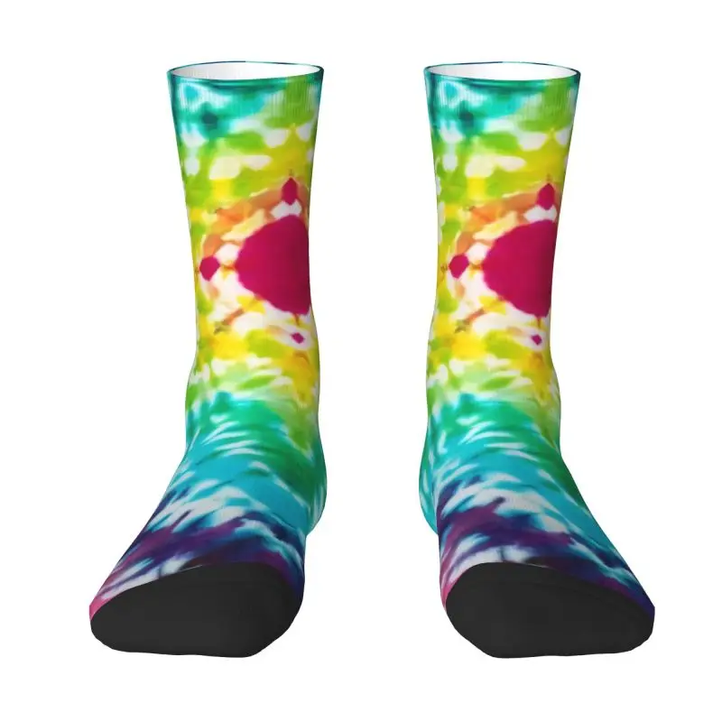 

Custom Harajuku Cool Tie Dye Patterns Socks Men Women Warm 3D Print Traditional Dyeing Art Football Sports Socks