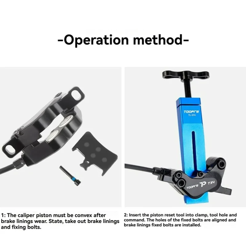 Bike Brake Piston Reset Tool Caliper 2 Pistons/4 Pistons Reset Tool Piston Press Tool for SRAM/SHIMANO Caliper Piston Reseting