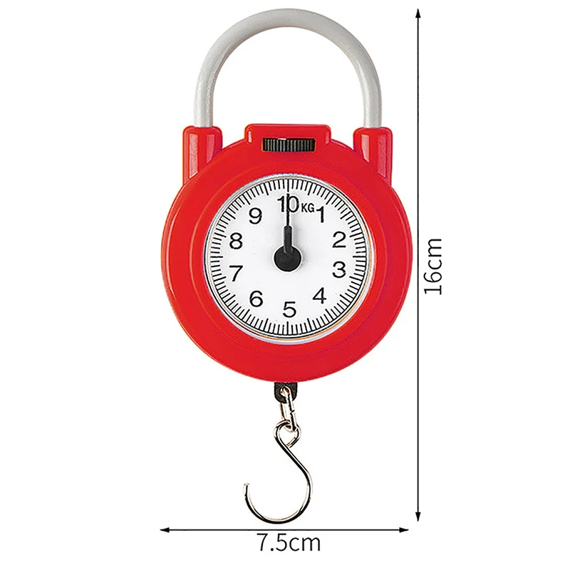 (BF06)10kg Portable Hanging Mechanical Scale Fish Luggages Kitchen Scale Hanging High Precision Digital Hand Held Spring Scale