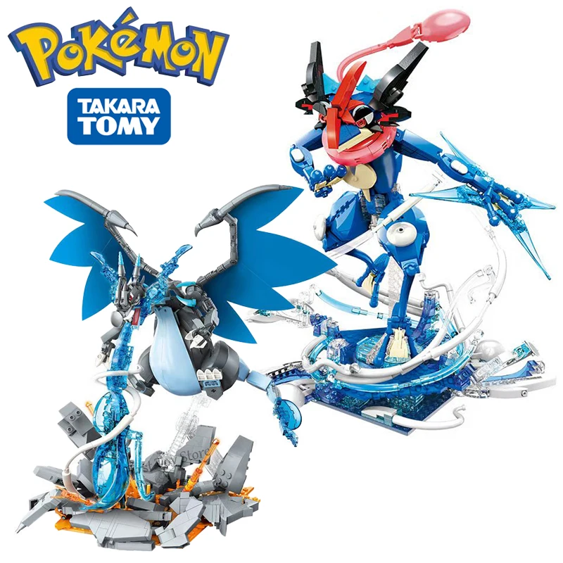 Pokemon Pikachu Eevee Tyranitar Corviknight Poké Ball Greninja Charizard Venusaur Building Blocks Bricks Sets Model Toy Gift