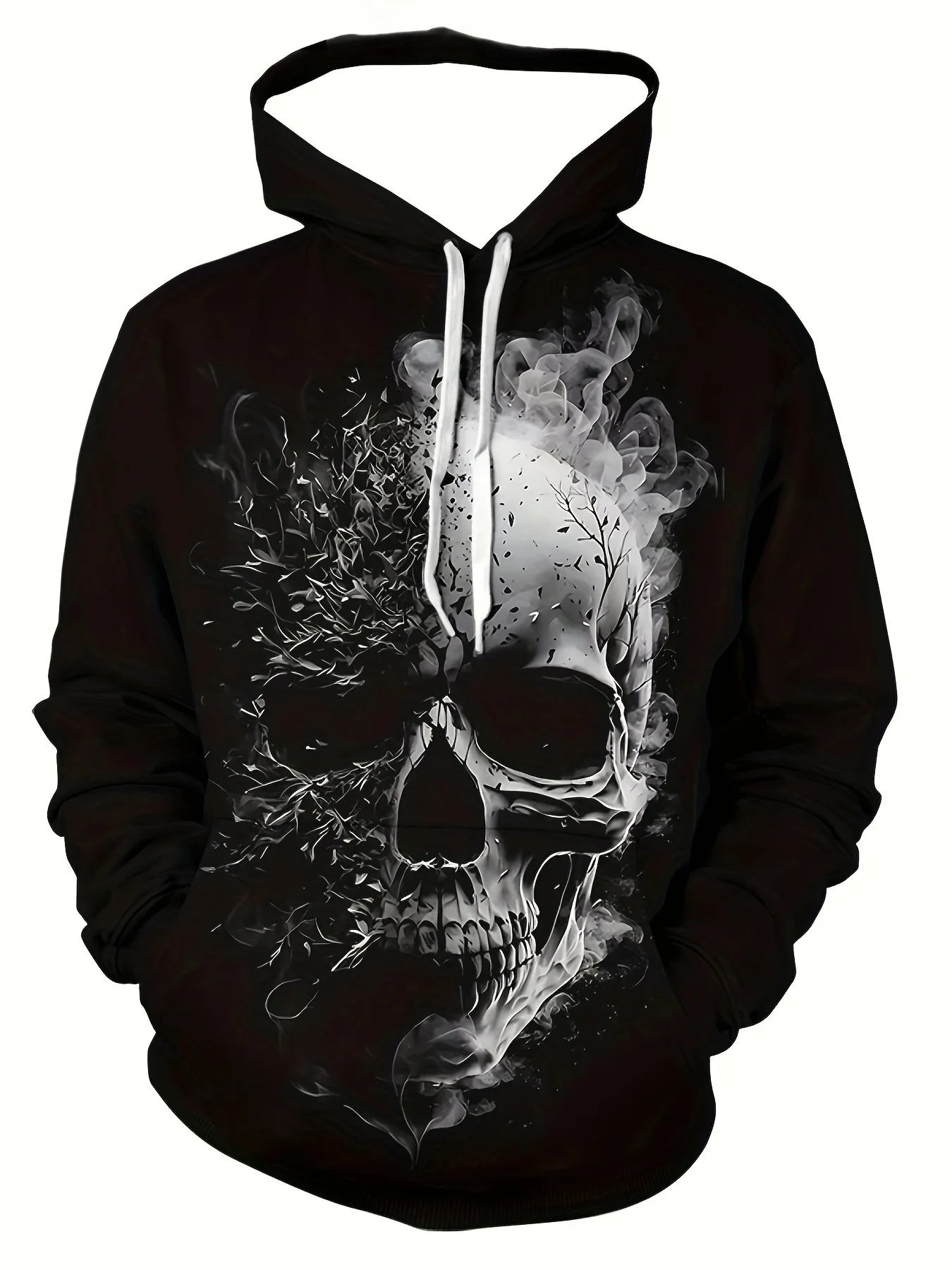 New model: men’s hooded long-sleeve loose-fitting casual printed basic sweatshirt. Perfect for young people in spring, summer, a