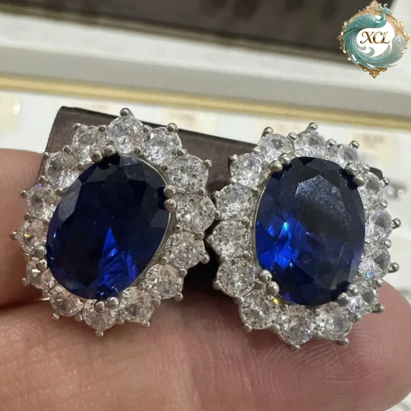

Sapphire Earrings | Classic & Exotic Temperament, Retro Fashion Luxury New Design