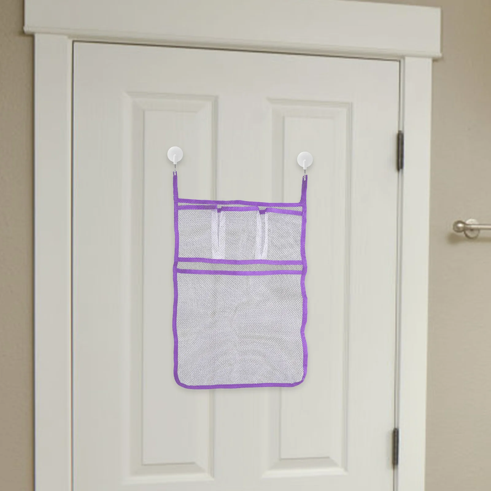 

Mesh Shower Organizer Hanging Bathroom Organizer Shampoo Toothbrush Soap Crafts Storage Practical Solution