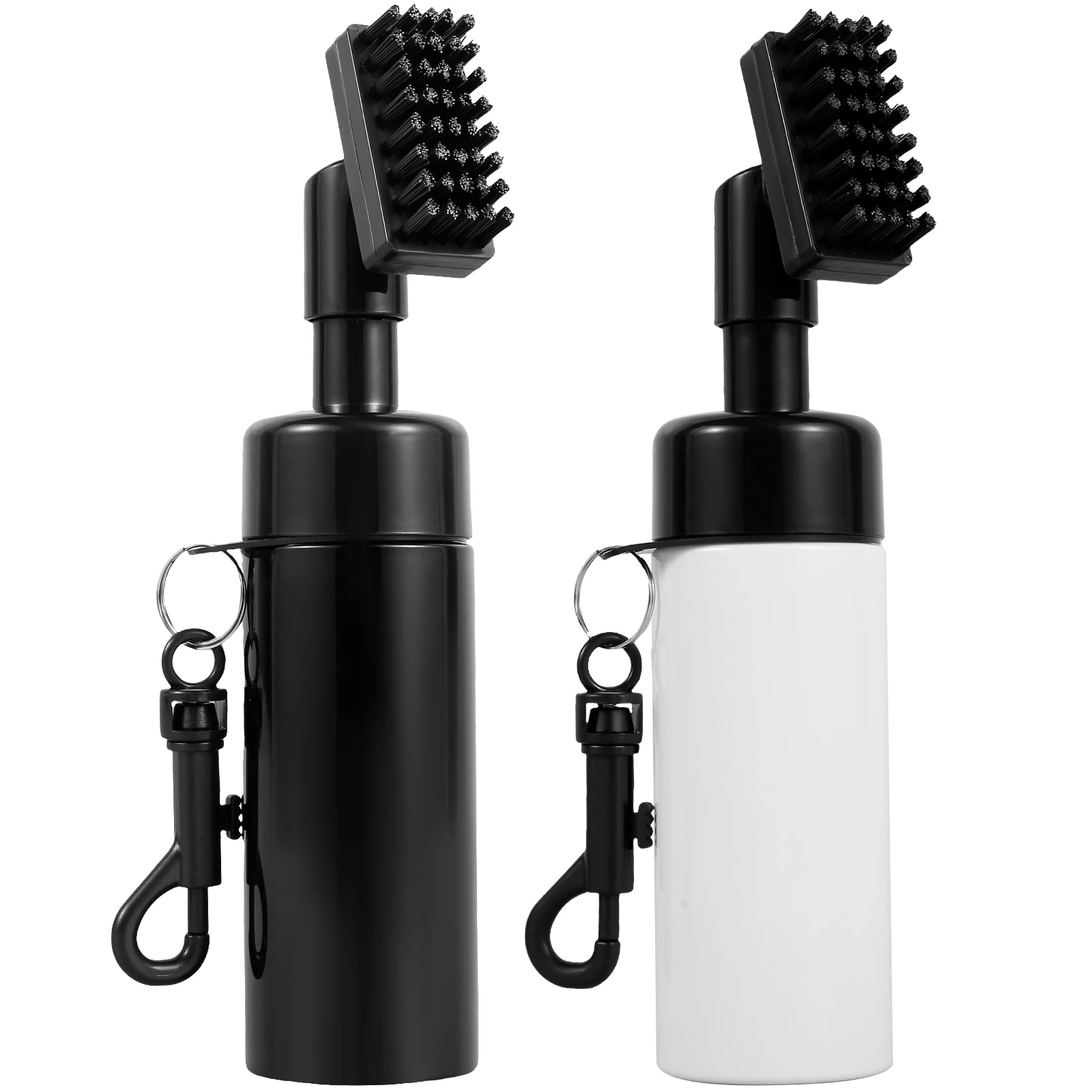 2Pcs Golf Club Cleaner with Retainer Clip Portable Golf Club Brush Cleaner with 150ml Squeeze Water Bottle Reusable Golf Club