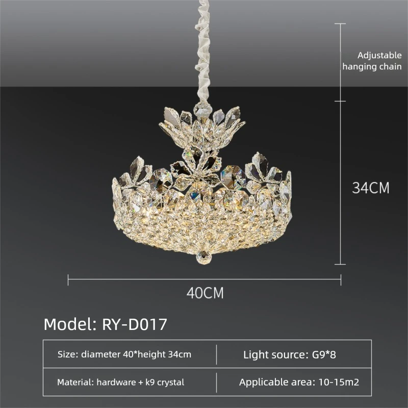 Crystal Living Room Chandelier Designer Luxurious Atmosphere Restaurant Lamp Master Bedroom Chandelier