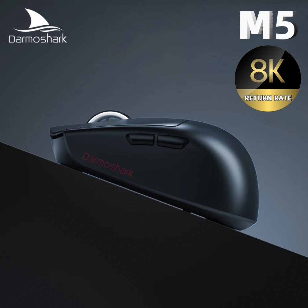 Darmoshark M5 Esports Gaming Mouse 4k 8K Wireless Bluetooth Tri-mode Mice 26K DPI Optical PAM3395 N52840 For Computer Laptop PC