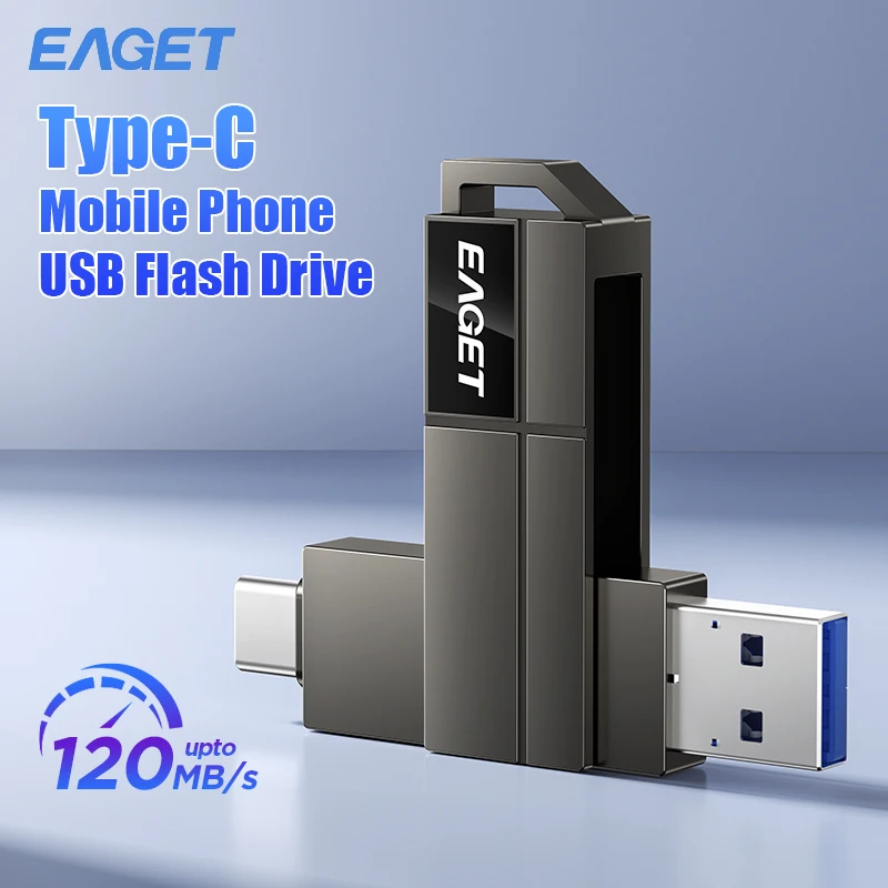 Eaget USB 3. 2 Type C To USB Flash Drive Pen Drive 1TB 256BG 128GB 64GB  2 in 1 USB 3.2 Memory Stick flash Disk Type-C Pendrive