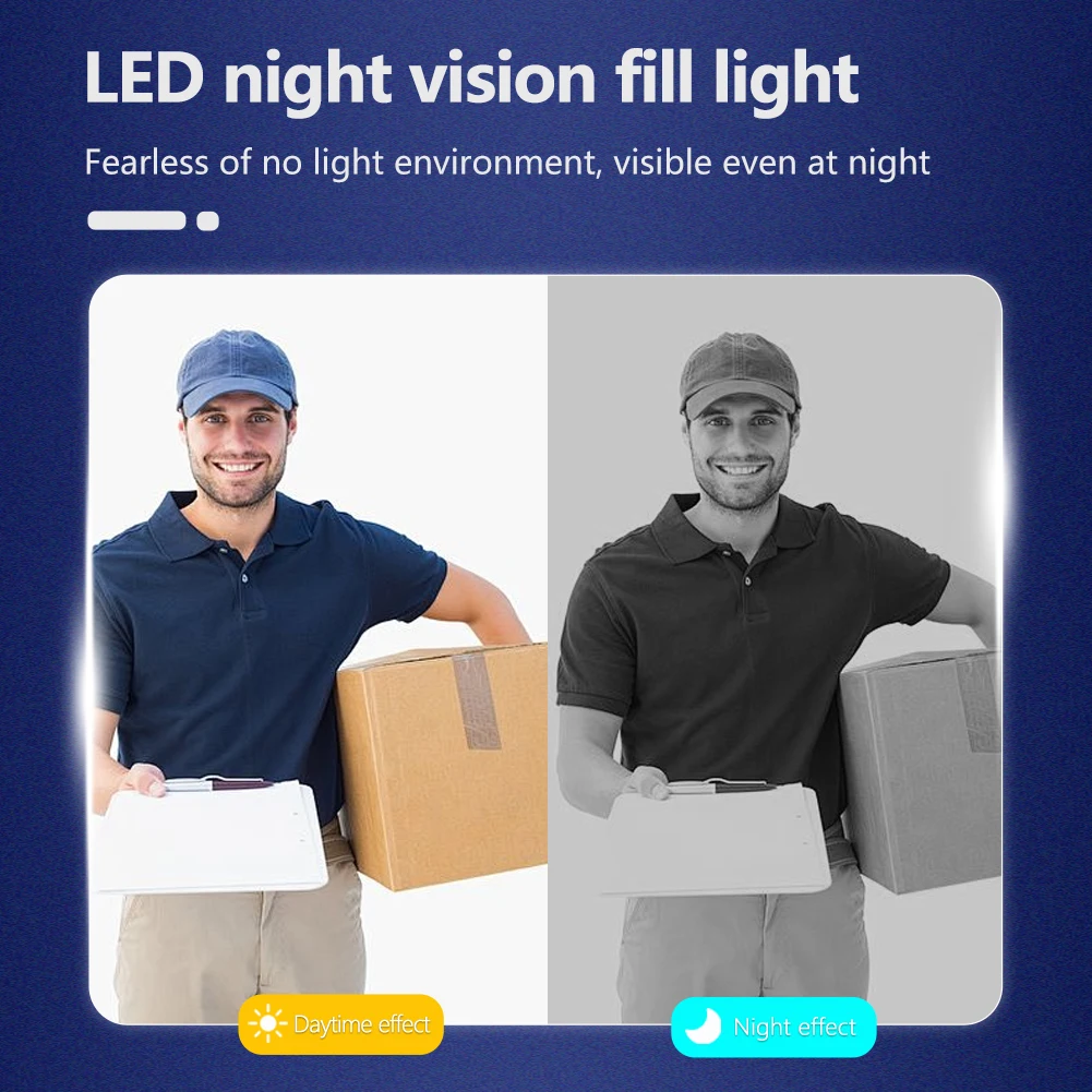 كاميرا جرس الباب اللاسلكية الذكية مع صوت ثنائي الاتجاه - دقة عالية، رؤية ليلية، مغير صوت، كاميرا جرس باب فيديو واي فاي #3