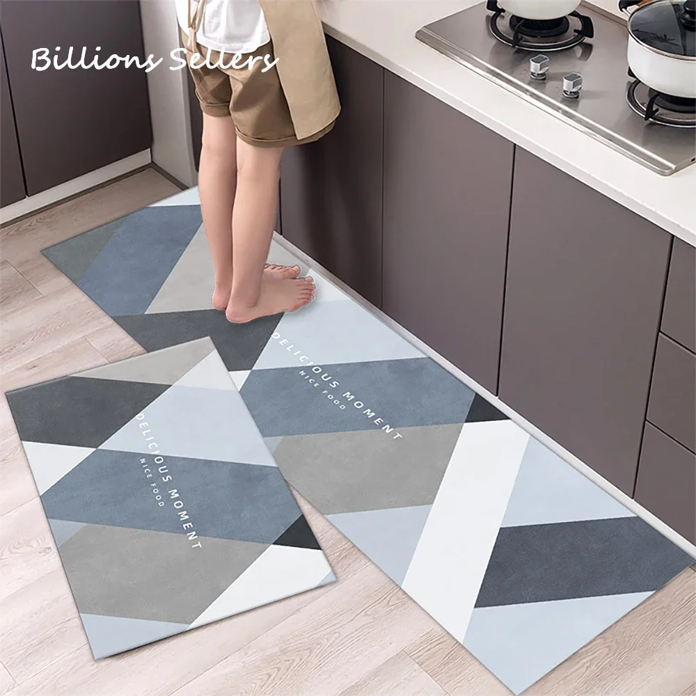 Kitchen Rug Durable Home Entrance Doormat High-end Kitchen Mats For Floor Waterproof House Hold Washable Non-slip Large Carpet