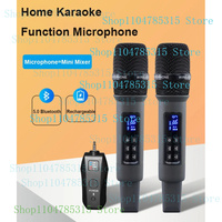 UHF Wireless Handheld Dynamic Karaoke Microphone Bluetooth Receiver Performing Professional Home Reverb High and Low Bass