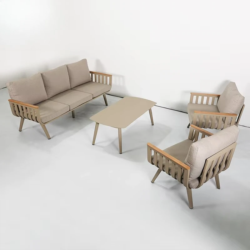 أريكة وحدات أثاث خارجي فاخر وحديث للحديقة والشرفة #2