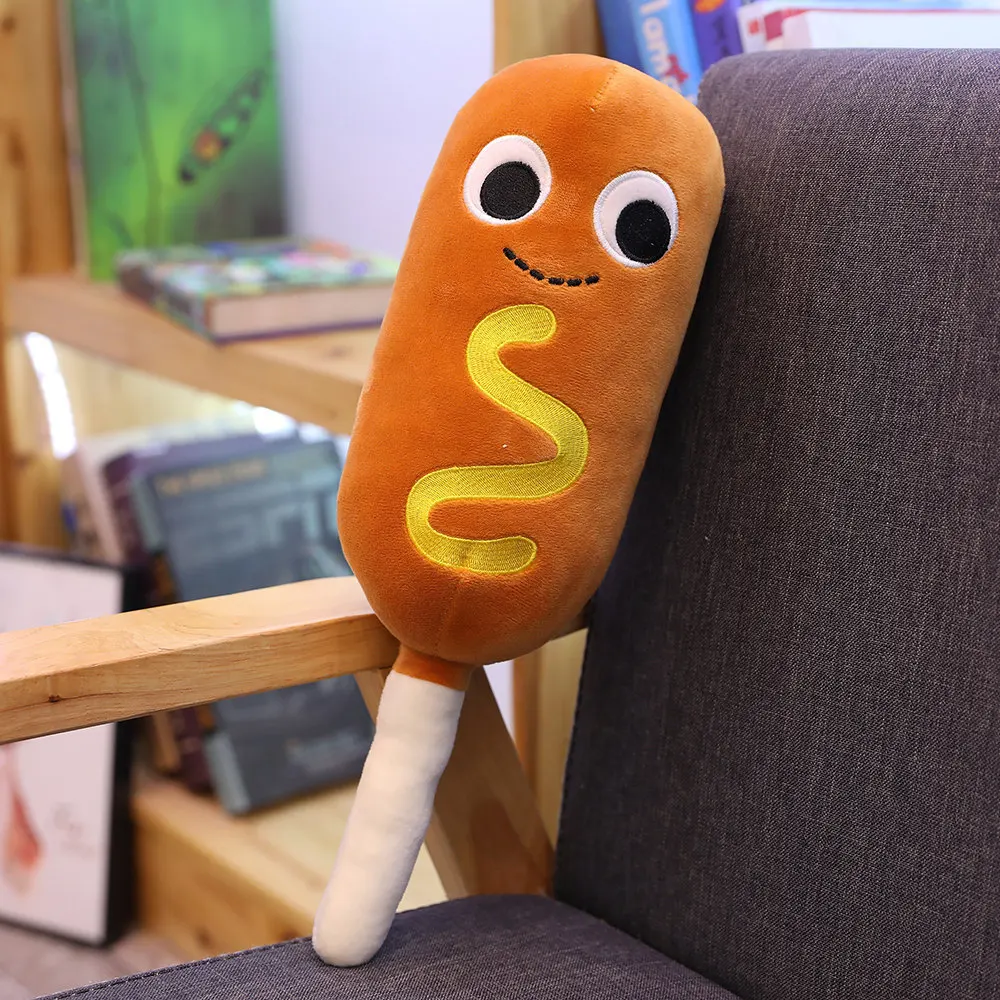 

New hamburger cartoon hamburger snacks hot dog ice cream doll Valentine's day gift children's day gift