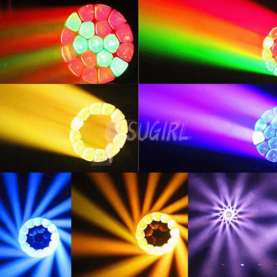 Éclairage à tête mobile avec faisceau LED et lavage, grands yeux d'abeille, 19x40W RGBW Zoom, équipement pour effet de scène DJ Chang, 6 pièces, 3 caisses de vol, 0 taxe