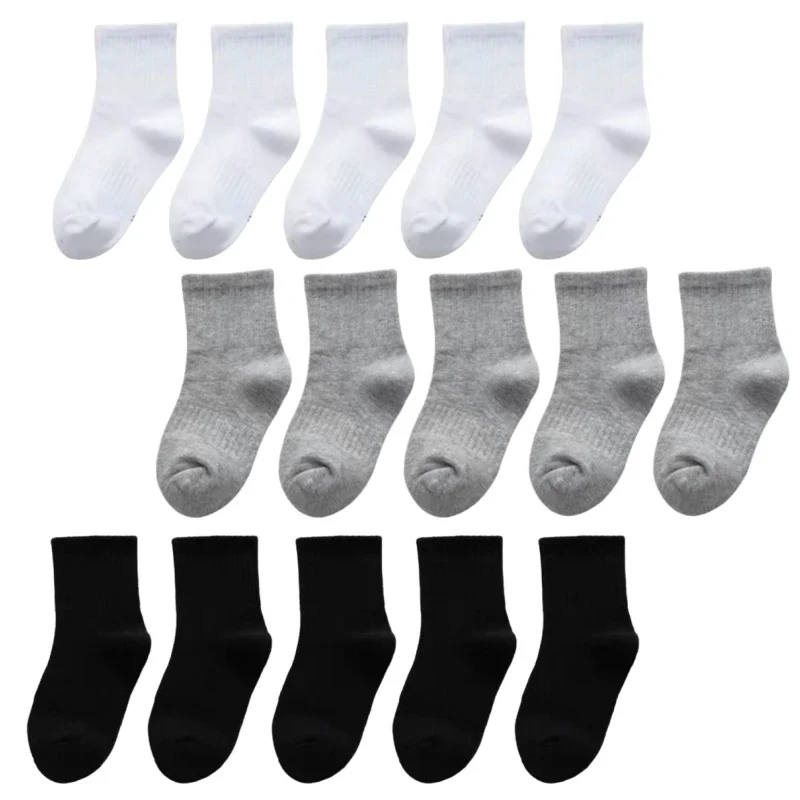 10 Pairs Children Socks Spring&Autumn Cotton Socks Girls Boys Sport Sock 1-9 Year