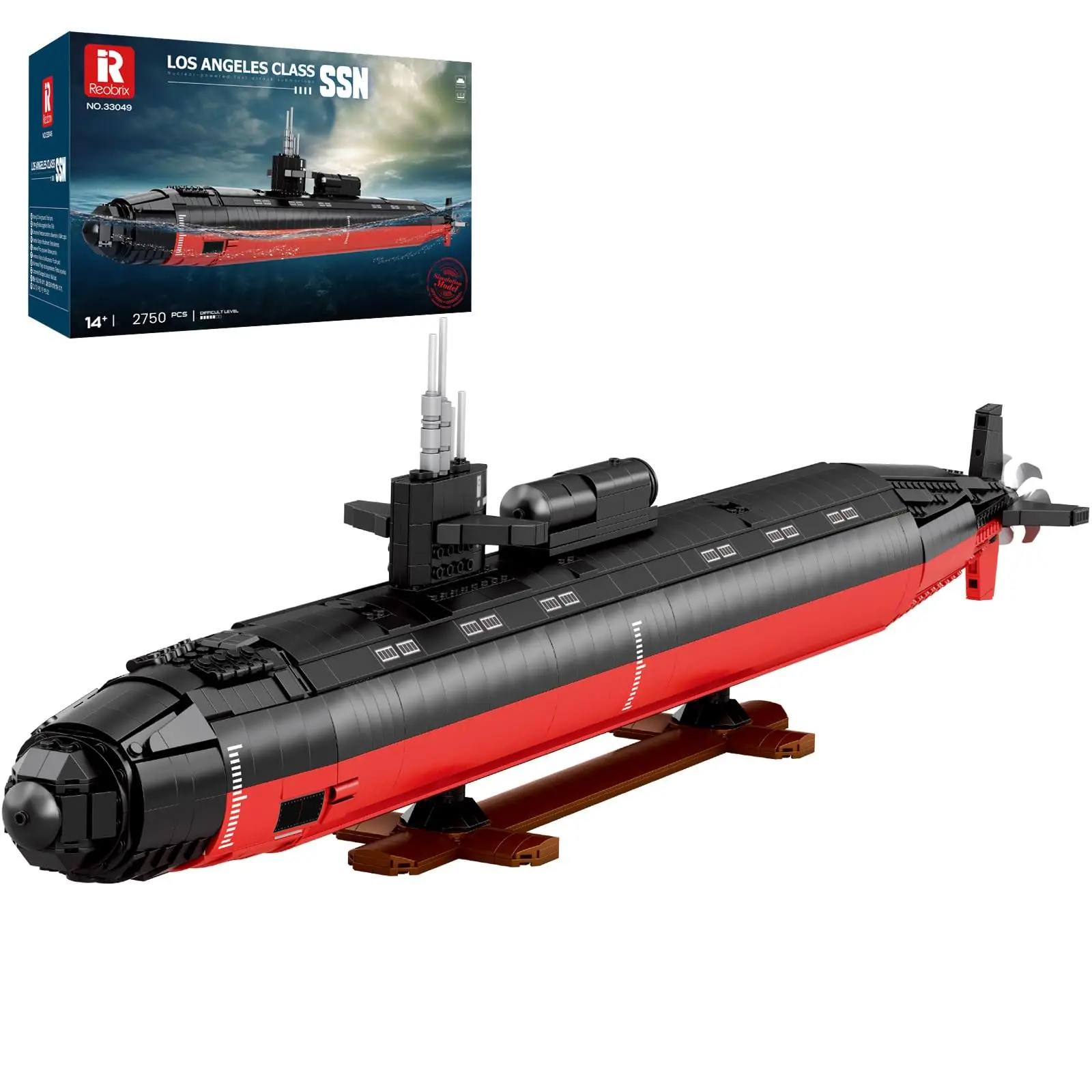 

2988pcs Military Los Angeles-class SSN Building Blocks Assembling MOC Nuclear Submarine Bricks Children's Toys Gift Set