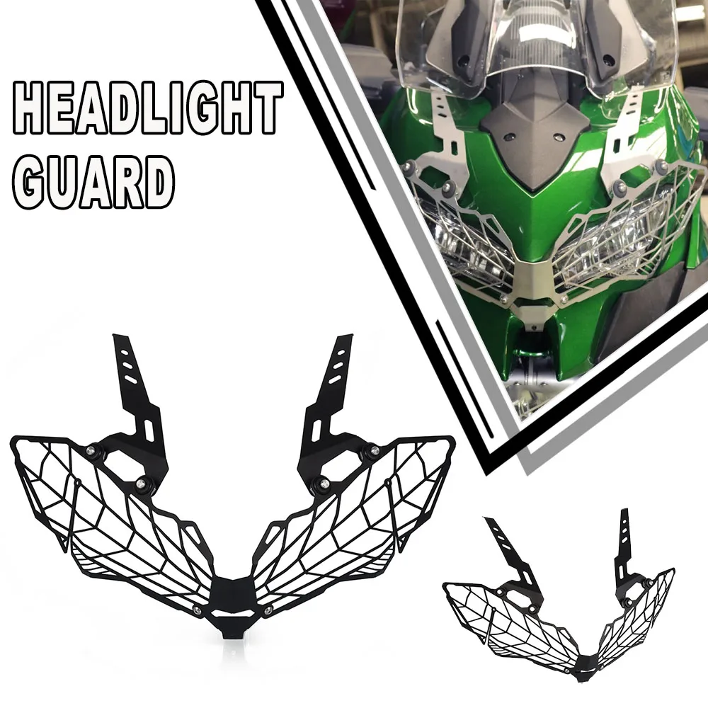 

2023 Moto Headlight Grill Guard Protection Cover Protector VERSYS1000 For Kawasaki Versys 1000 KLE1000 2019 2020 2021 2022 2023