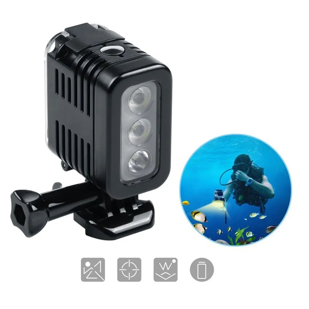 

Underwater Diving Spot Flash LED Light Lamp for GoPro Hero 13 12 11 10 9 8 7 6 5 4 3 3+ 2 1