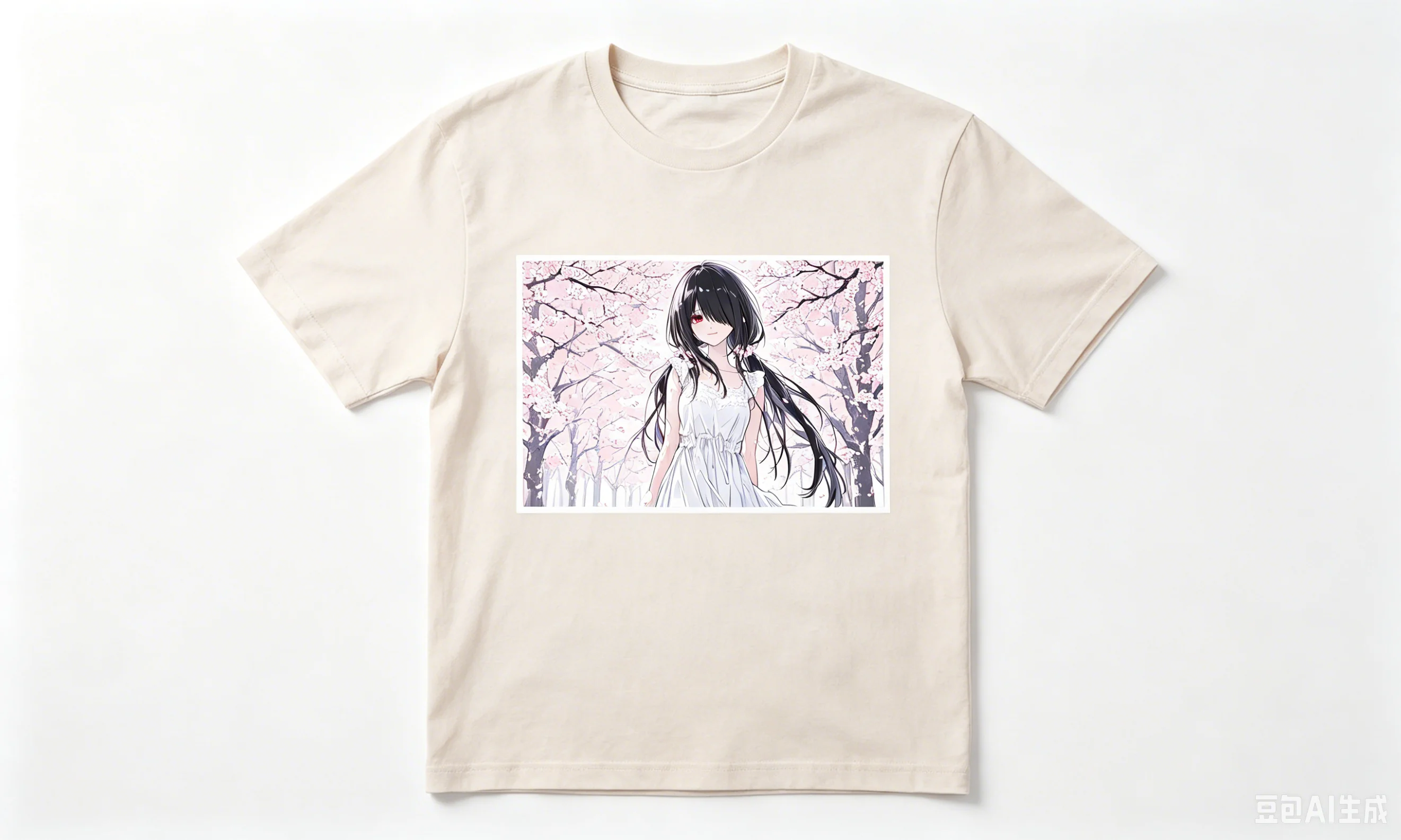 Kurumi Tokisaki Date A Live Cherry Blossom Forest Anime Frame Graphic Crew Neck Short Sleeve Women And Men T-shirt
