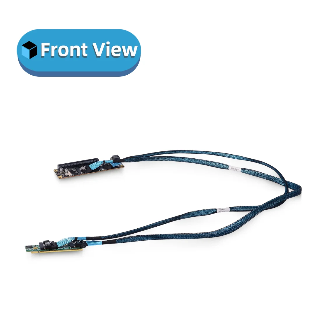PCIe 4.0 1U / 2U Adapter Card + Backplane + SFF-8654 Riser Cable for Gaming Graphics Cards GPU External Expansion EGPU 0.6m 0.9m