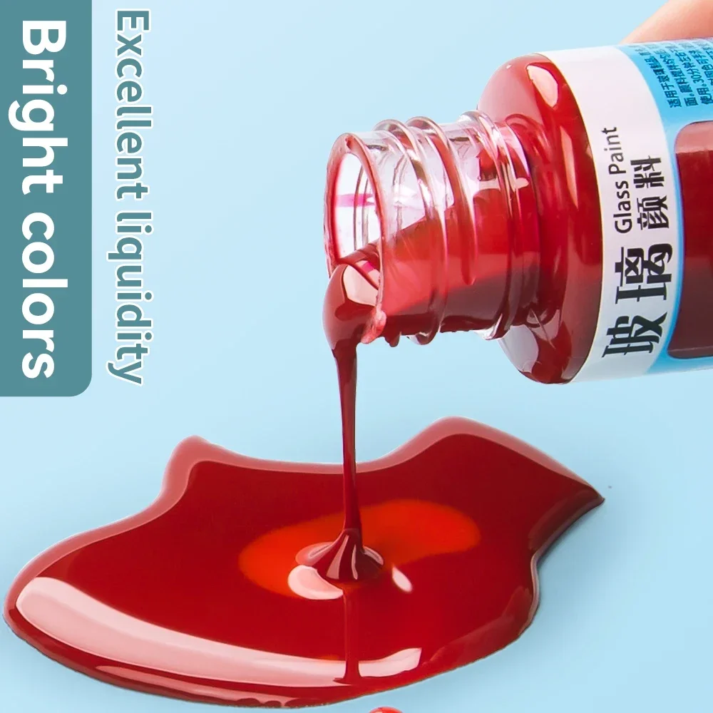 طلاء زجاجي مقاوم للماء 20/25 مللي دهانات أكريليك مقاومة للشمس للفنان رسم اللوحة الصباغ رسمت باليد طلاء زجاجي لتقوم بها بنفسك #3