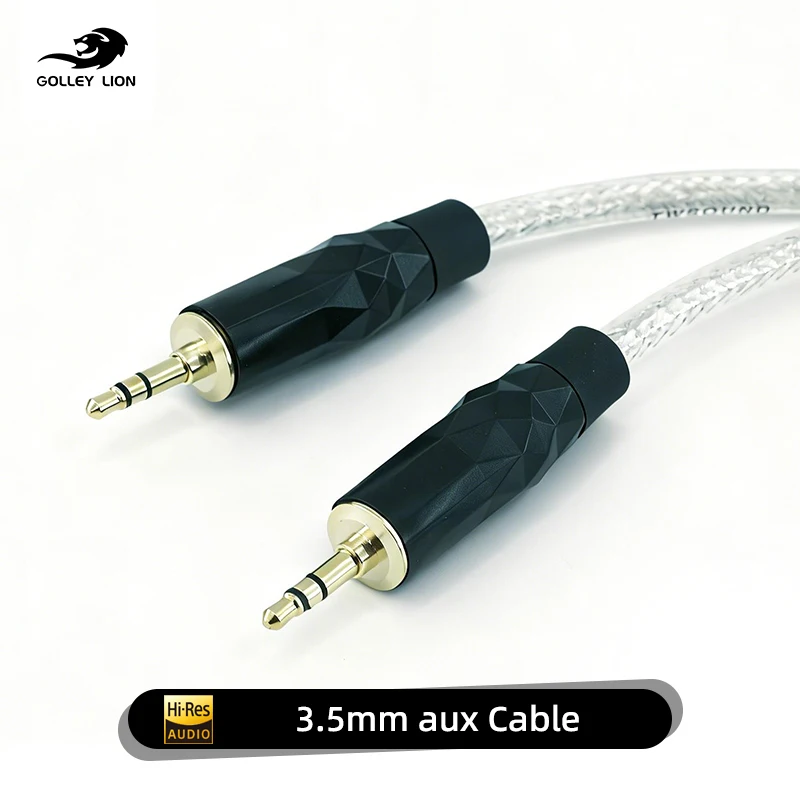 

Cable Aux Jack Audio Gold Plated 3.5MM Male Line For iPhone Car Headphone Speaker Auxiliary