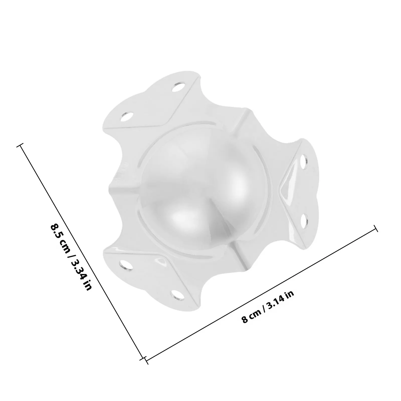 2Pcs Alloy Flight Box Corner Edge Protectors Metal Ball Corner Protector Silver Furniture Hardware Flight Box Hardware Kit