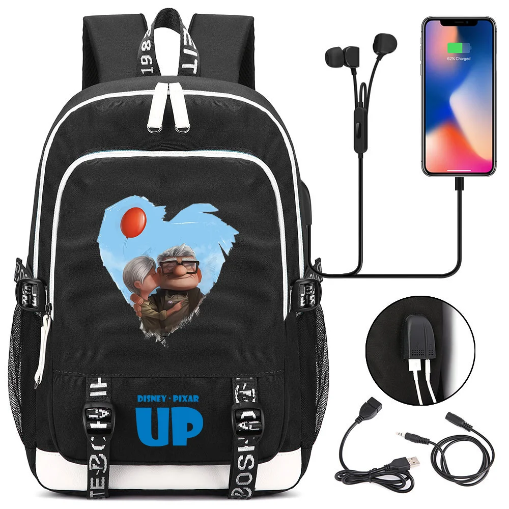 

MINISO Movie Up School Backpack Teenager USB Charging Laptop Casual Backpack Boy Girl Student Book Bag Mochila Travel Bag