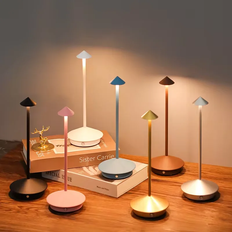 Lámpara de mesa recargable, creativa, táctil, Led, Hotel, Bar, café, Pina pro, lámpara de mesa, Lampada Da Tavolo, Lámpara de escritorio decorativa