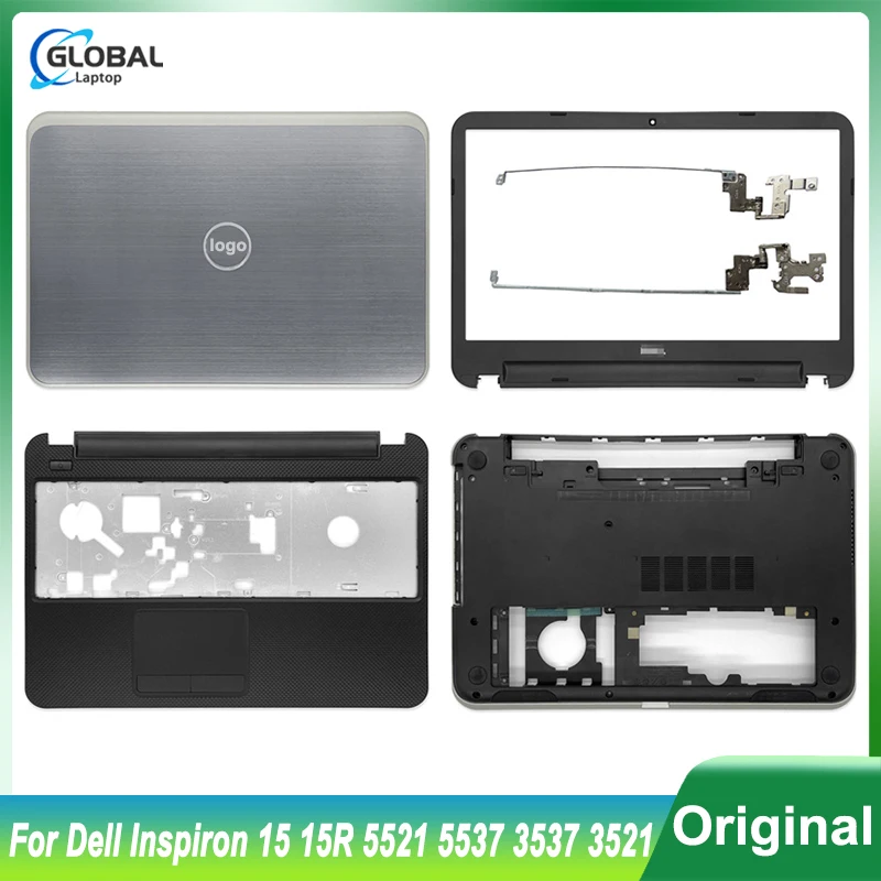 

New Laptop Case For Dell Inspiron 15 15R 5521 5537 3537 3521 LCD Back Cover Front Bezel Palmrest Bottom Case Hinges Top Housing