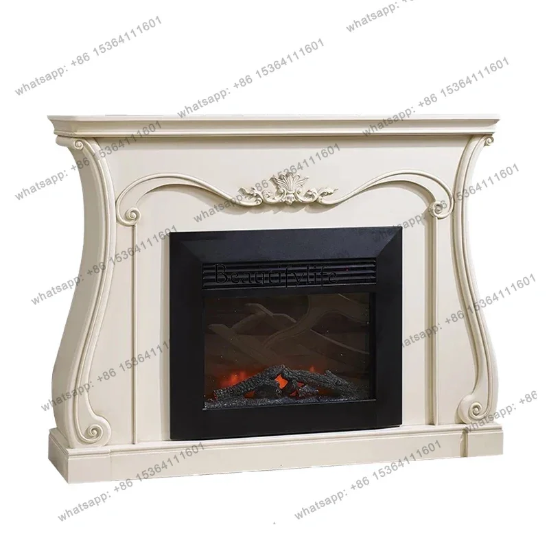 Factory Direct American light luxury mantel modern simple humidification 3D atomization furnace core decorative cabinet