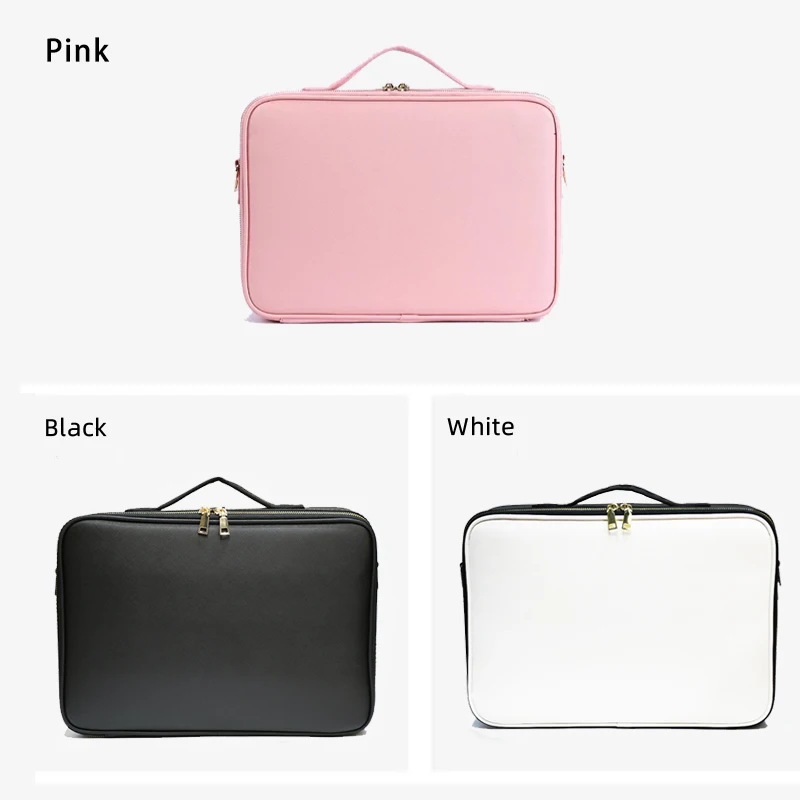 Waterproof PU Leather Cosmetic Bag Professional Large Capacity Storage Make up Handbag Case Travel Toiletry Makeup bag For Women