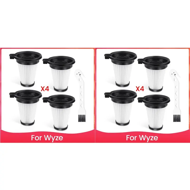 

A50I 8-комп. сменные фильтры для беспроводного пылесоса Wyze, набор съемных и моющихся аксессуаров для фильтров