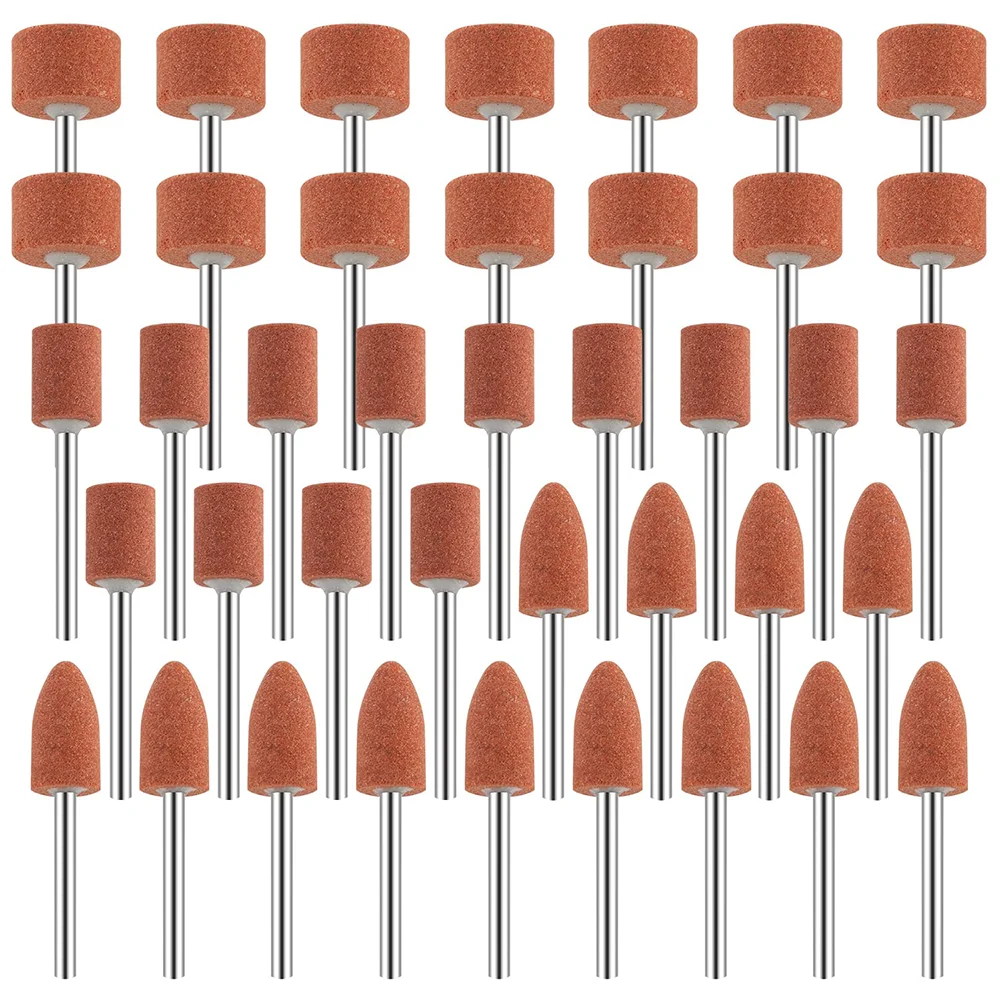 Image of 42-teiliges Schleifstein-Set für Dremel-Rotationswerkzeug-Zubehör, 1/8-Zoll-Schaft zum Schleifen, Polieren und Entgraten