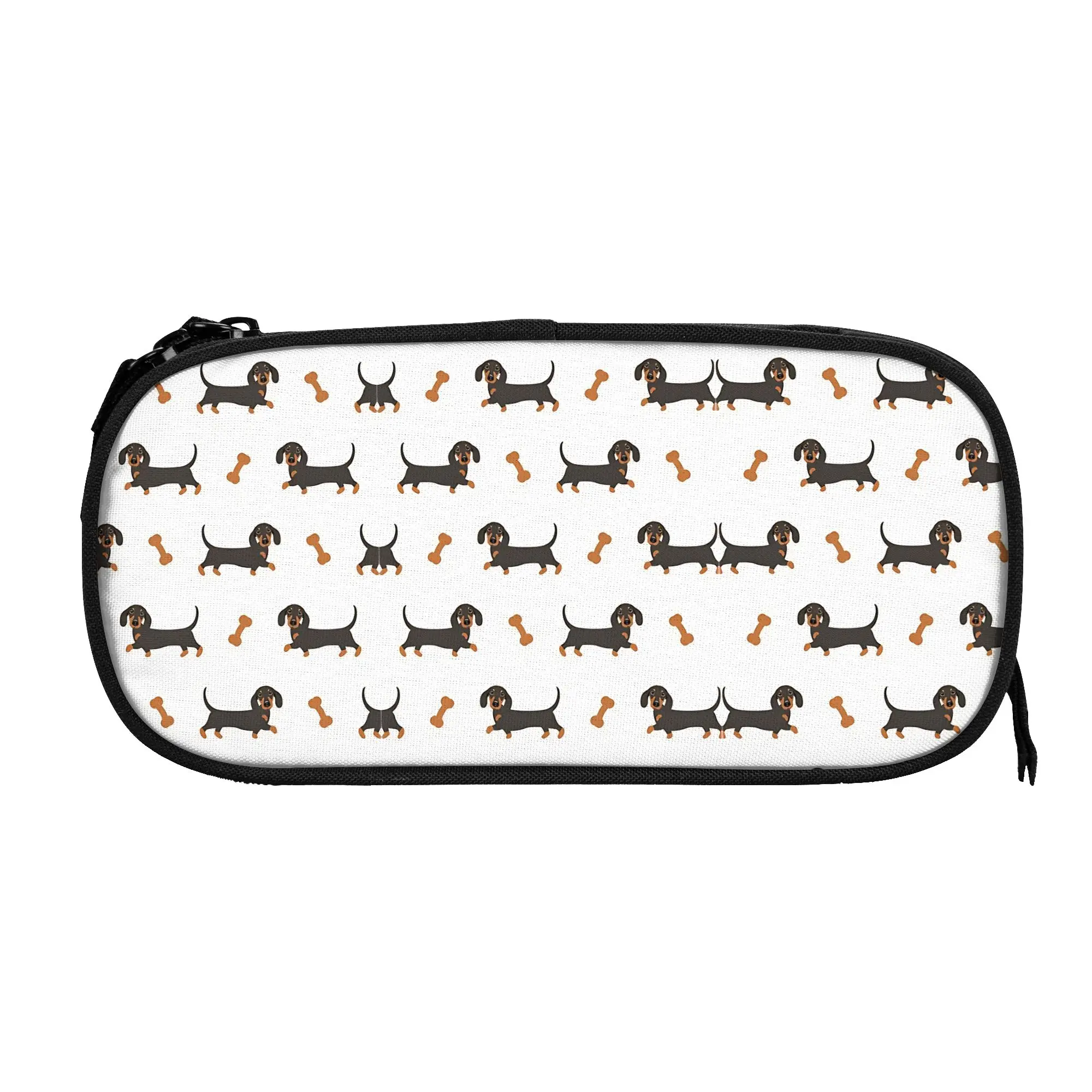 estojo-de-lapis-leve-para-adolescentes-preto-e-marrom-com-estampa-de-cachorro-dachshunds-1-peca