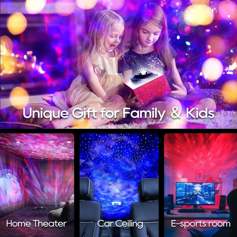 Xiaomi LED Starry Galaxy Projector Night Light Bluetooth Music Player Star NightLight Colorful Projector Night Lamp Child Gift