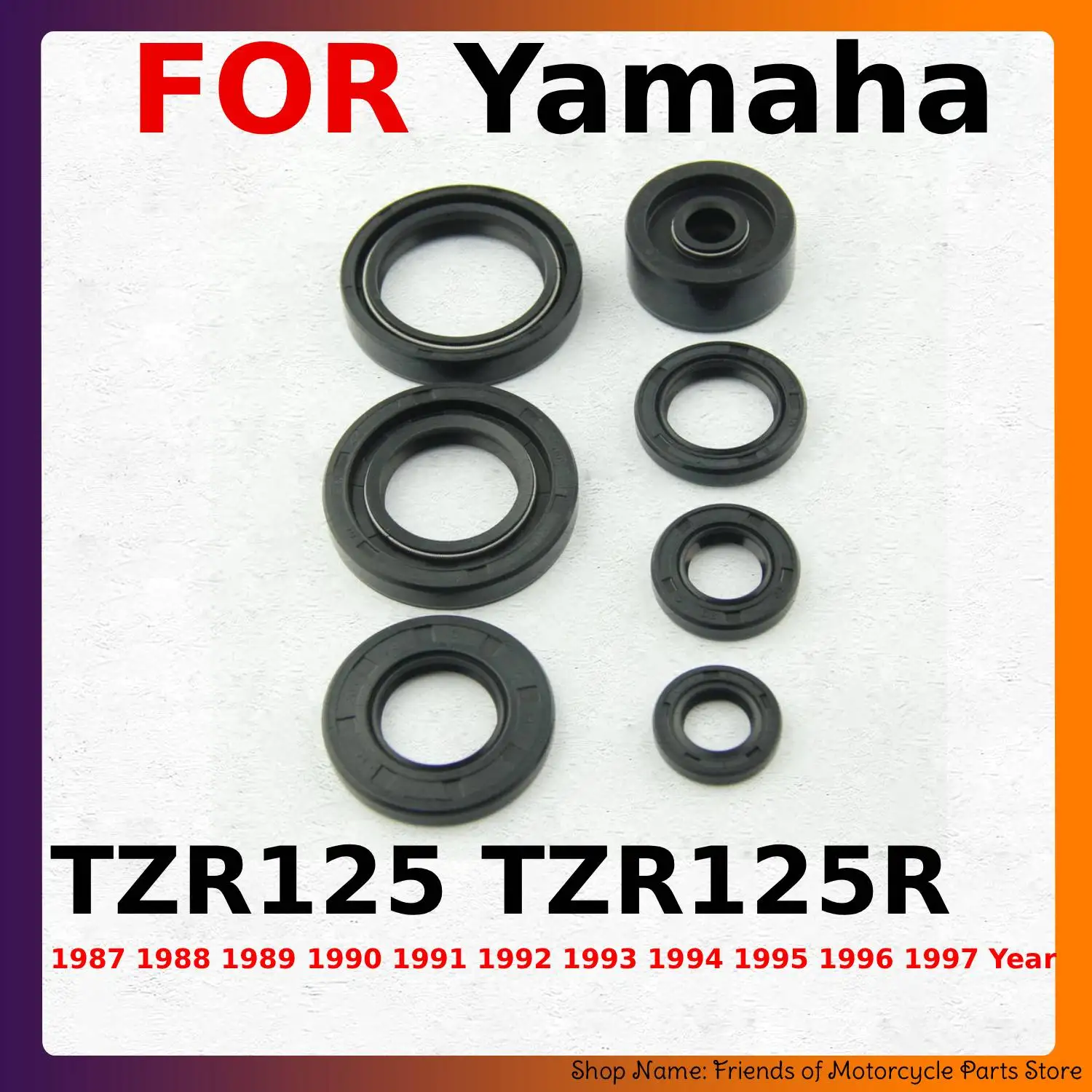 TZR125 TZR125R Motorcycle accessories Engine oil seal set For Yamaha TZR125 TZR125R 1987 1988 1989 1990 1991 1992 1993-1997