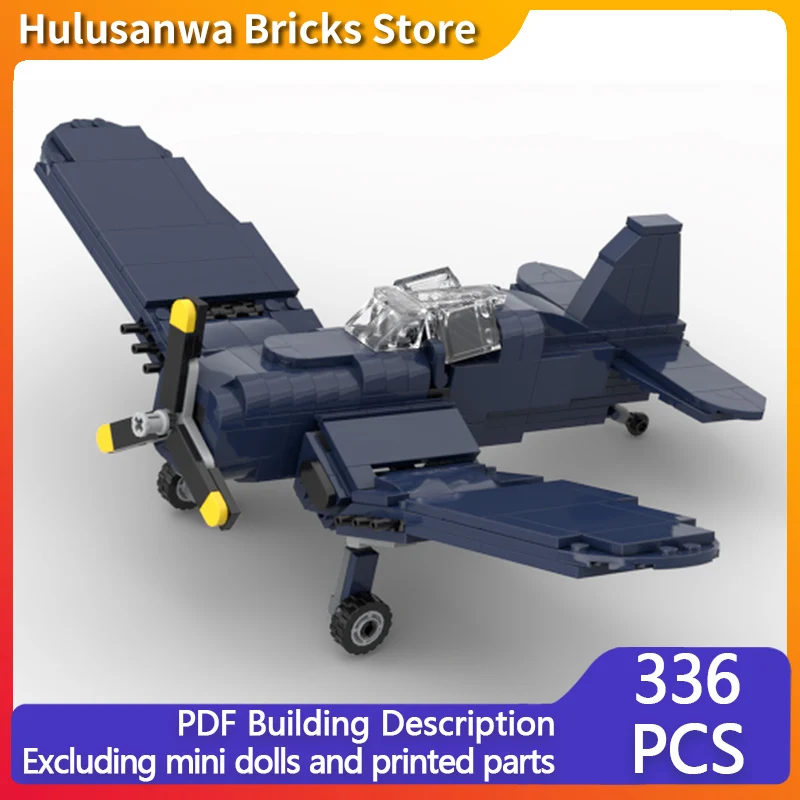 f4u-軍用戦闘機モデル-moc-ビルディングレンガ戦争機器モジュラーテクノロジーギフトホリデー組み立て子供のおもちゃスーツ