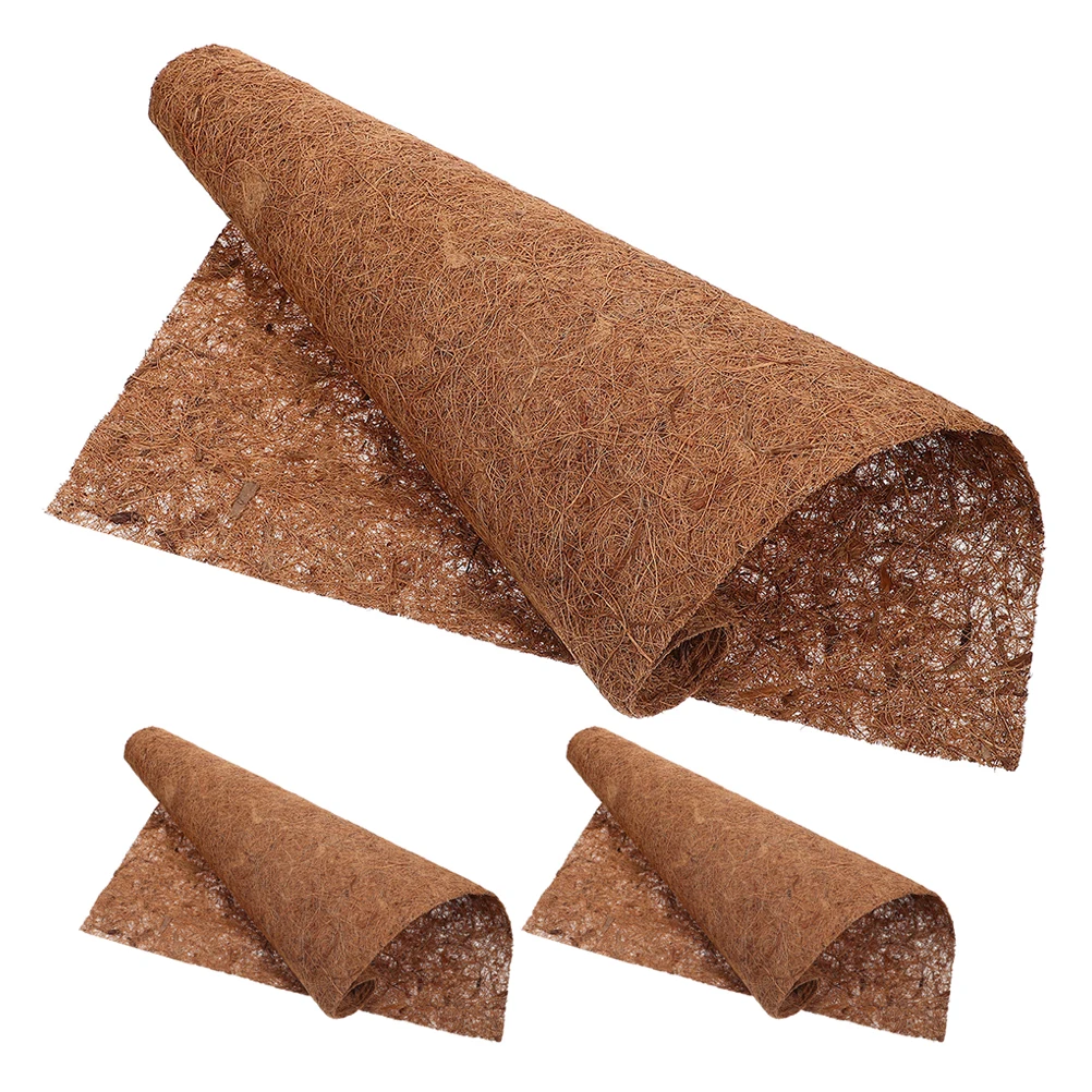 

3pcs Coir For Hanging Coconut Fiber Plant Basket Liner Garden Hanging Basket Replacement Breathable Water Absorbing Coconuts