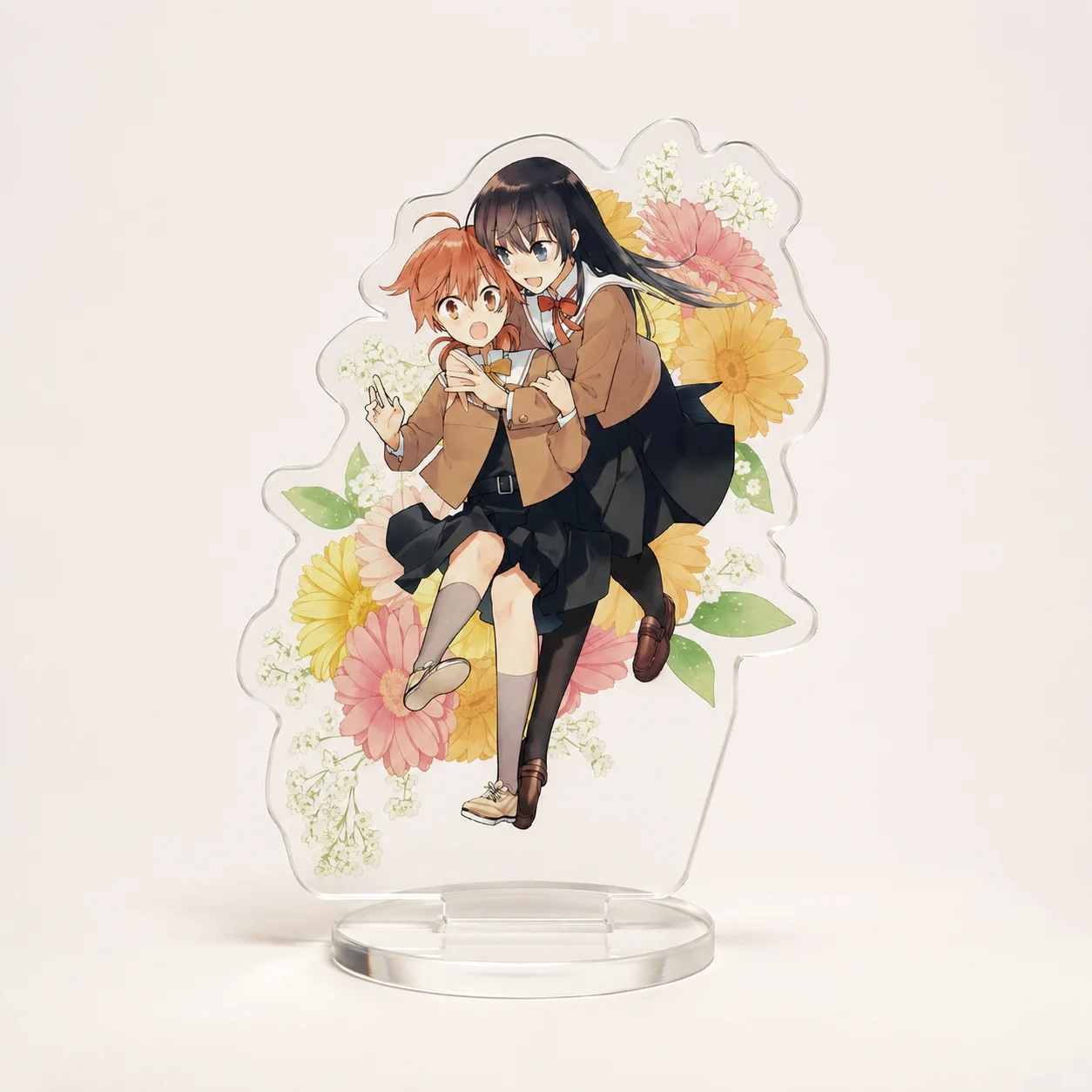 Bloom Into You Yuri Couple Acrylic Stand Model Plate Anime Character Desktop Ornament Fan Collectible Display Keychain Ornaments