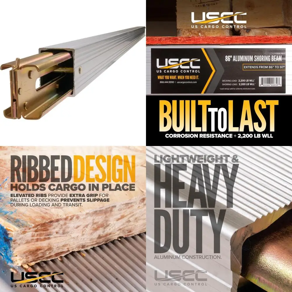 

Регулируемые алюминиевые нагрузочные стержни для полуприцепов и грузовиков, ограничение рабочей нагрузки до 2200 фунтов, модель 86-97, годы