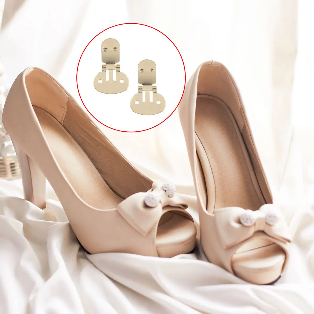 

26pcs Stainless Steel Large Flat Blank Golden Metal For Diy Decoration Craft Projects Diy Blank Clips Metal Shoe Clips Shoe