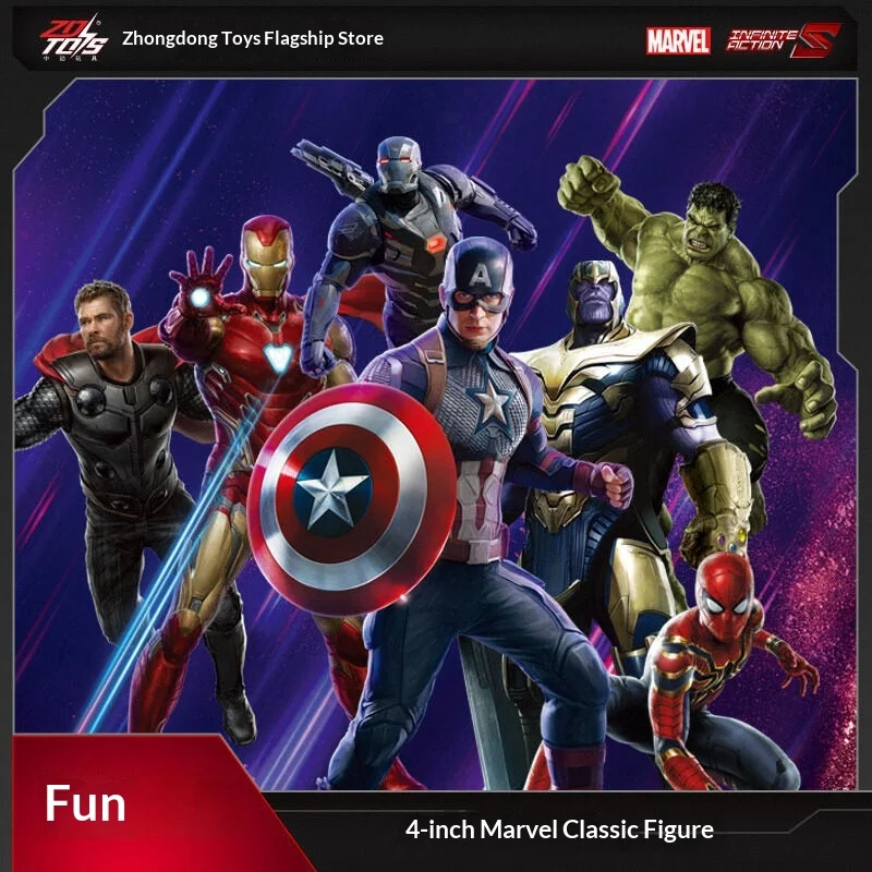 ZD  Marvel Avengers Thor Odinson Action Figure 4 Inch Superhero Collectible Model Desktop Display Decoration For Adult Fans