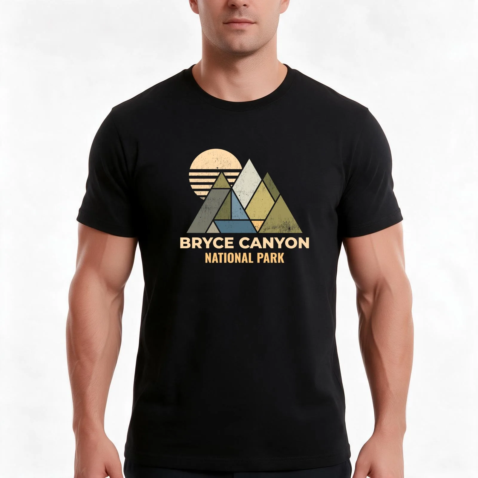 Bryce Canyon Utah Distressed T-Shirt Summer Casual Cotton Tee Oversized Streetwear Tops Vintage Graphic Print 100% Cotton