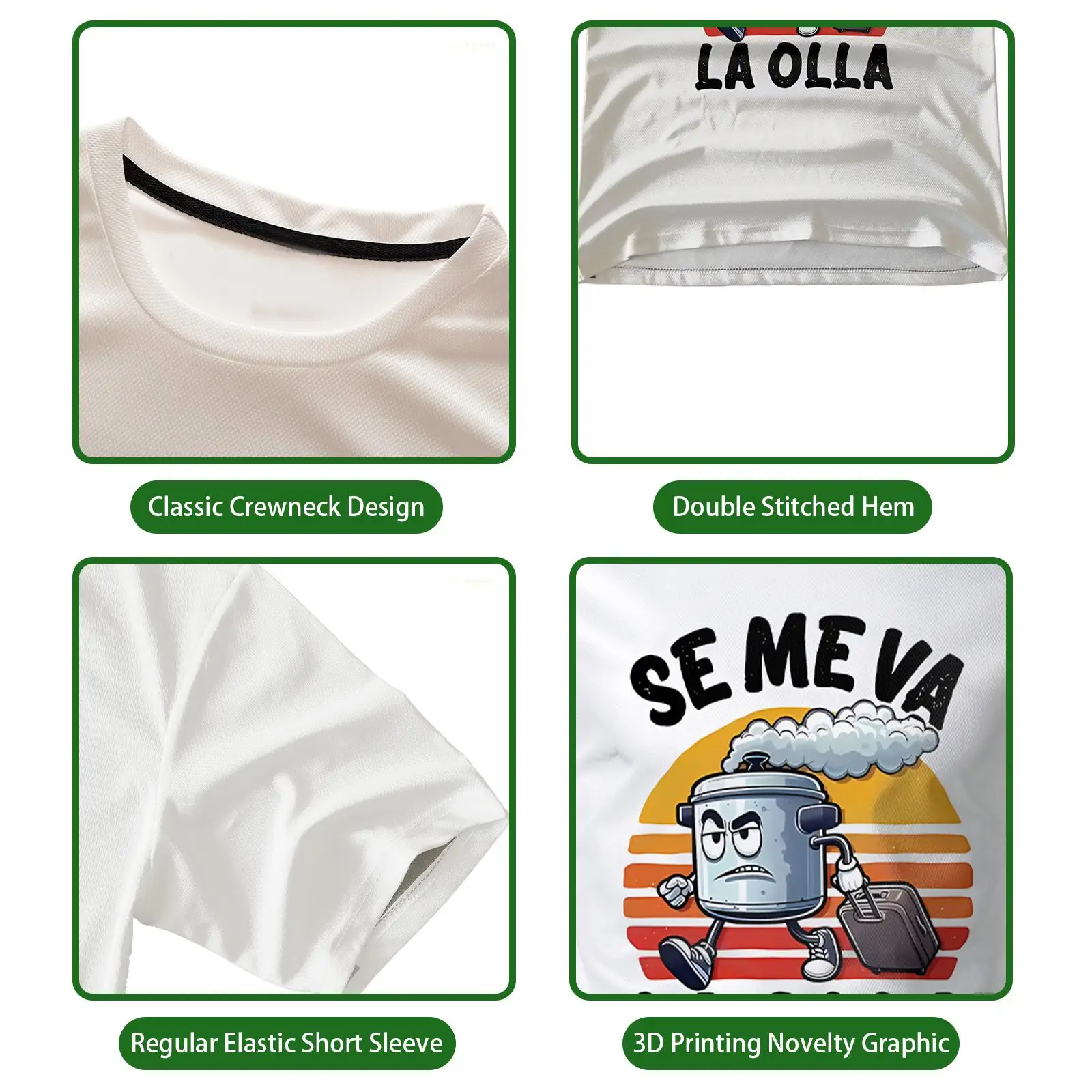 Se Me Va La Pinza Print T-Shirt Funny Spanish Joke Y2k Vintage T Shirt Breathable Tops For Men And Women Cute Graphic Clothing