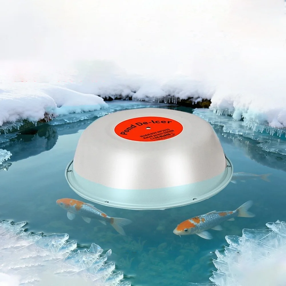 1000W Thermostat Pond Heater Floating Type for Winter Ice Control and Safe Oxygen Levels to Support Fish and Plant Health