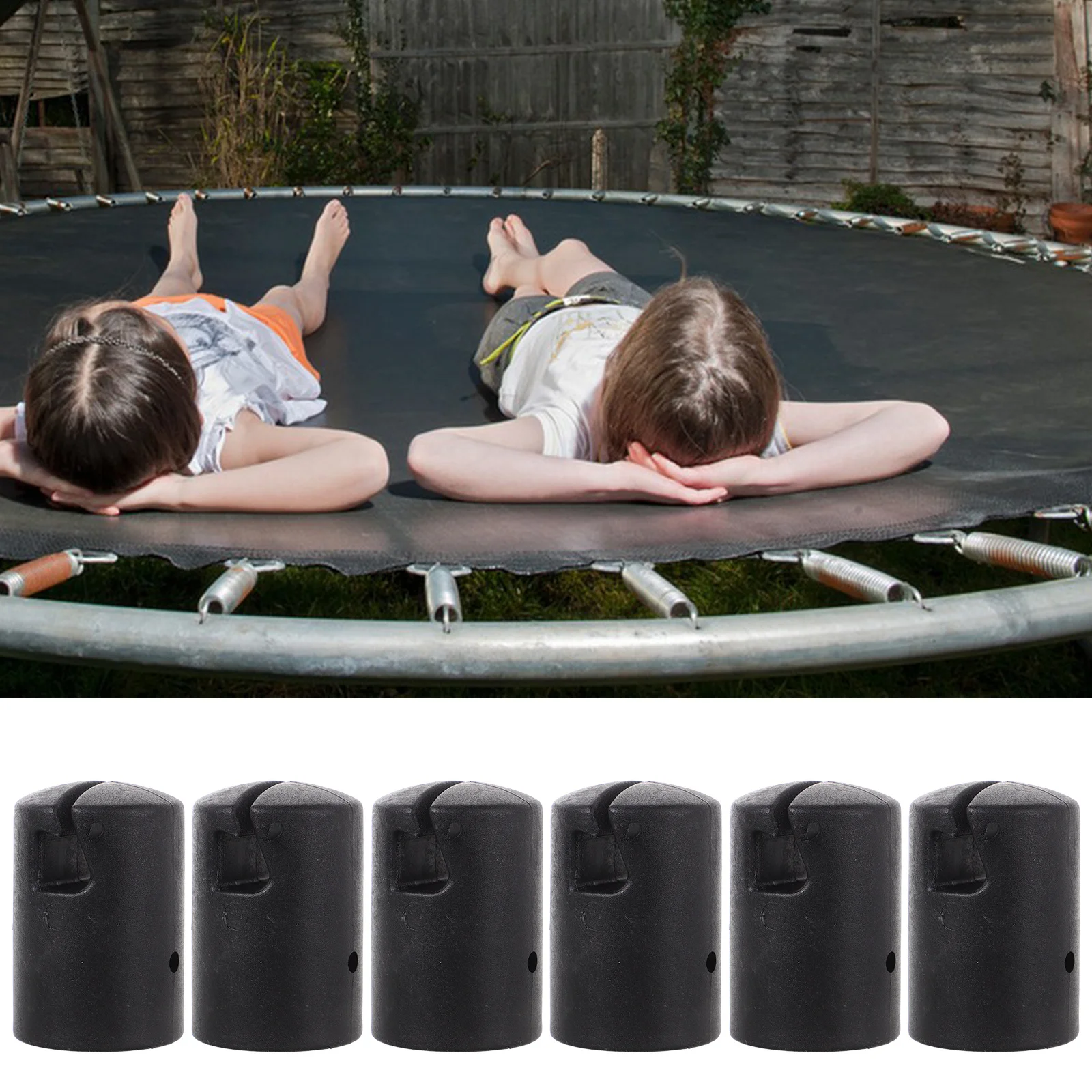 

6pcs Small Pole Covers Plastic Trampoline Parts Replacement Heavy Duty Trampoline Accessories Wear-Resistant Rod Cover